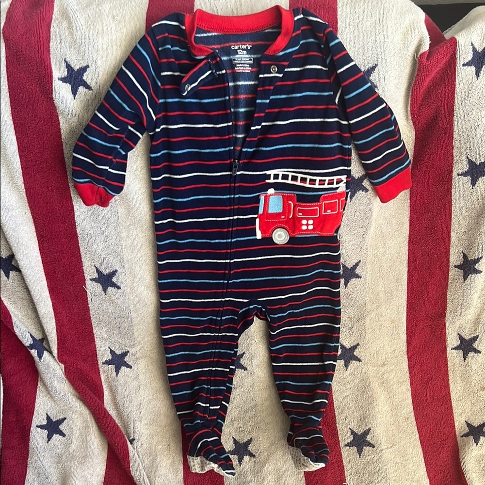 Carter's Red and Blue Striped Kids One Piece